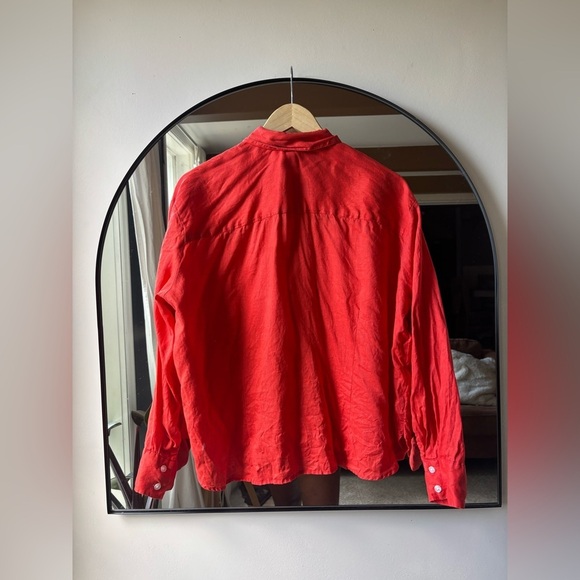 H&M premium collection | linen button up | size small - Picture 5 of 6